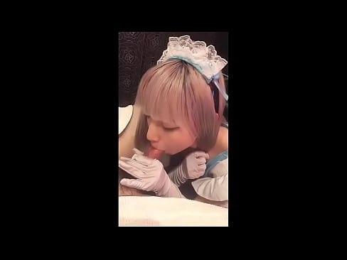 ❤️ Japanski idol [mayuka], kostim francuske sobarice, 1. dio, pušenje i drkanje losionom ️ Jebanje kod nas ❌